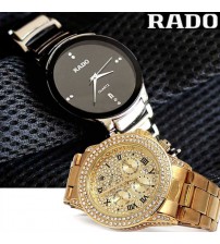 Pack Of 2 Rolex and Rado Watches For Him and Her